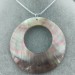 Mother of Pearl Pendant SILVER Plated - CANCER Crystal Healing Necklace-2