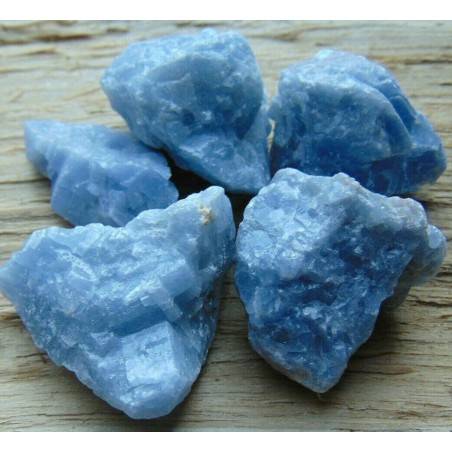 Blue CALCITE Rough Stone Crystal Chakra Gemstone MINERALS Pendant Crystal Healing-1