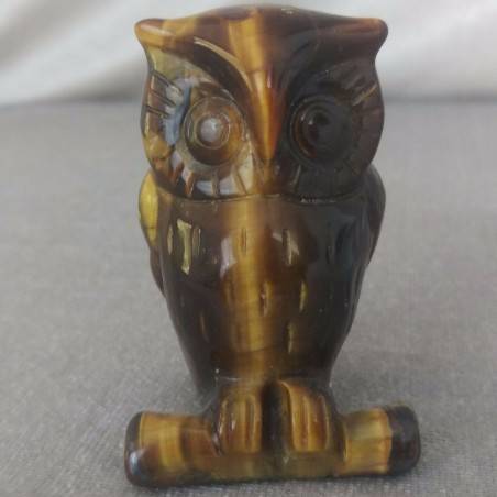 Owl in TIGER EYE BIG Minerals Animals in Stone Minerals Home-1