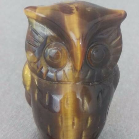 Owl in TIGER EYE BIG Minerals Animals in Stone Minerals Home-4