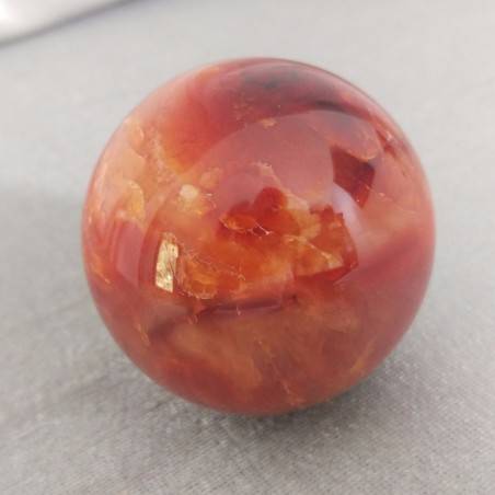 Big  Druzy CARNELIAN Sphere AGATE Crystallized Quartz MINERALS Ball Stone-2
