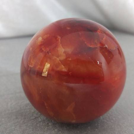 Big  Druzy CARNELIAN Sphere AGATE Crystallized Quartz MINERALS Ball Stone-3