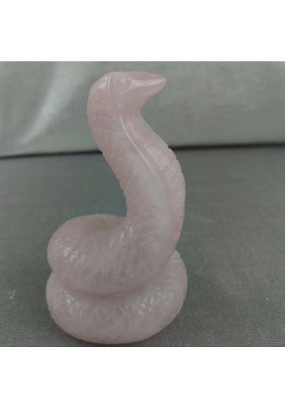Snake Handmade Rose Quartz BIG Python Serpe MINERALS Chakra Crystals?3