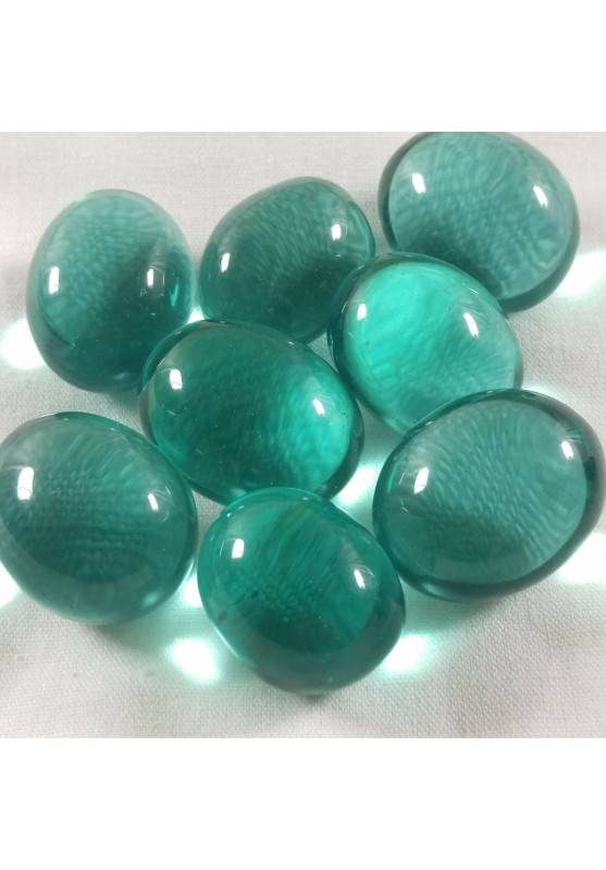 Aqua Blue OBSIDIAN Green Tumbled Ston& True Rare Crystal Crystal Healing MINERALS-1