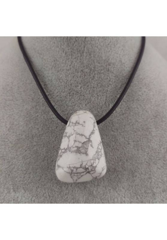 Necklace " HOWLITE Bead " Pendant Zen Gift Idea Crystal Healing Gemstone Chakra-1