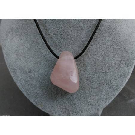 Rose Quartz Pendant Necklace Bead Zen Gift Idea Crystal Healing Gemstone A+-1