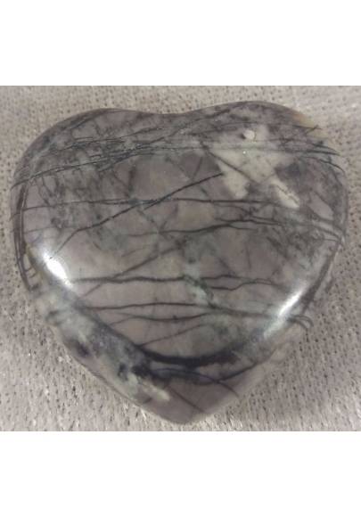 HEART in Fossil Petrified Wood Massage LOVE Crystal Healing Gift Idea in Valentine’s Day-1