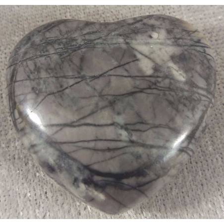HEART in Fossil Petrified Wood Massage LOVE Crystal Healing Gift Idea in VALENTINE'S DAY-1