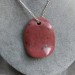 Leaf in RODONITE Pendant Necklace Crystal Healing 4* Chakra Feng Shui Reiki-1