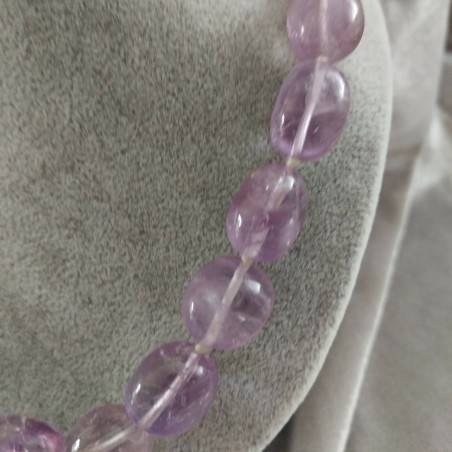 Necklace PEARL in AMETHYST Tumbled Stone Crystal Healing Chakra Jewels MINERALS A+-2