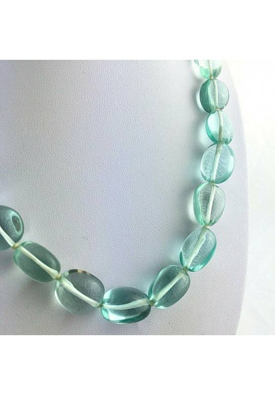 Collar Perlas de OBSIDIANA Rodado Colgante Cristaloterapia Chakra Joya-1