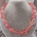 Collar Perlas de Cuarzo Rosa Rodado Colgante Cristaloterapia Joya Color-1