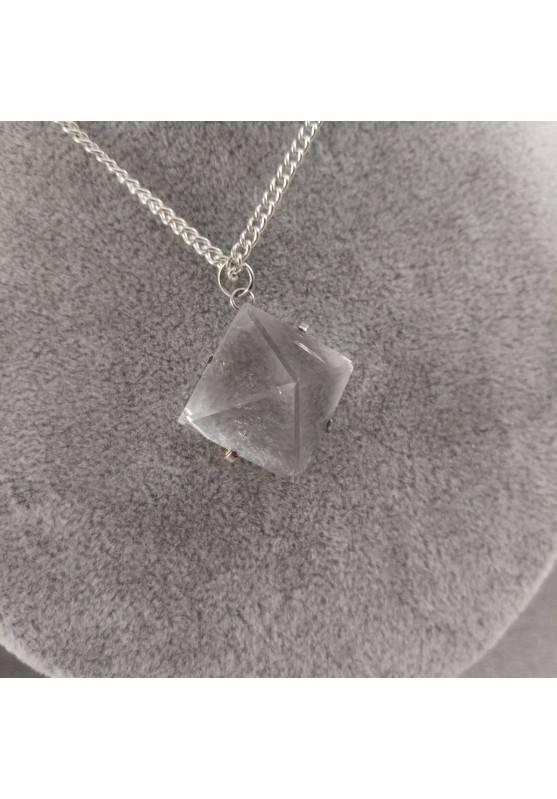 Pendant PYRAMID of Hyaline Quartz Rock CRYSTAL Necklace Crystal Healing-1