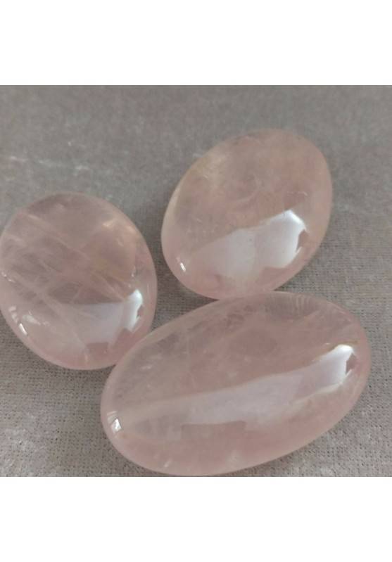 Palmstone BIG in Rose Quartz Tumbled Massage Plate LOVE Crystals Reiki-1