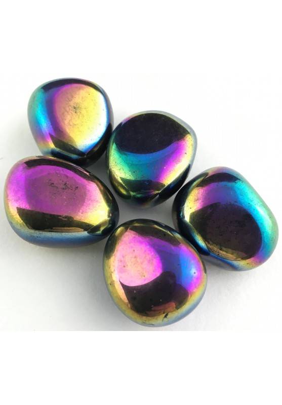 Golden AQUA AURA Titanium Tumbled Chakra MINERALS Crystal Crystal Healing Zen-1