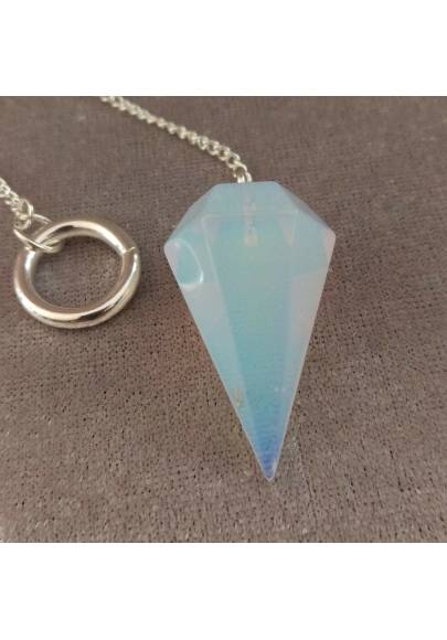 Professional Pendulum in OPALITE Divination Crystals Chakra Meditation Silver?3
