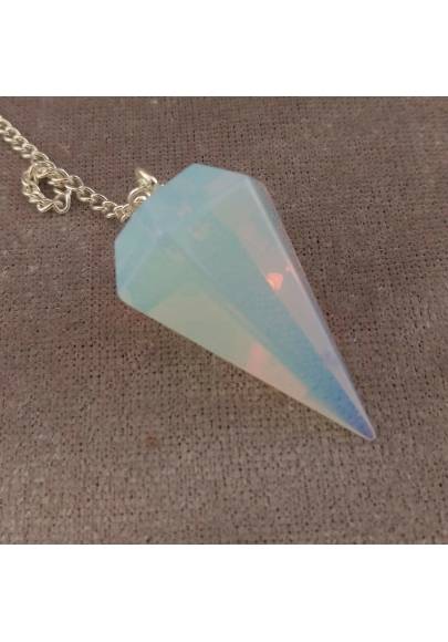 Professional Pendulum in OPALITE Divination Crystals Chakra Meditation Silver-4