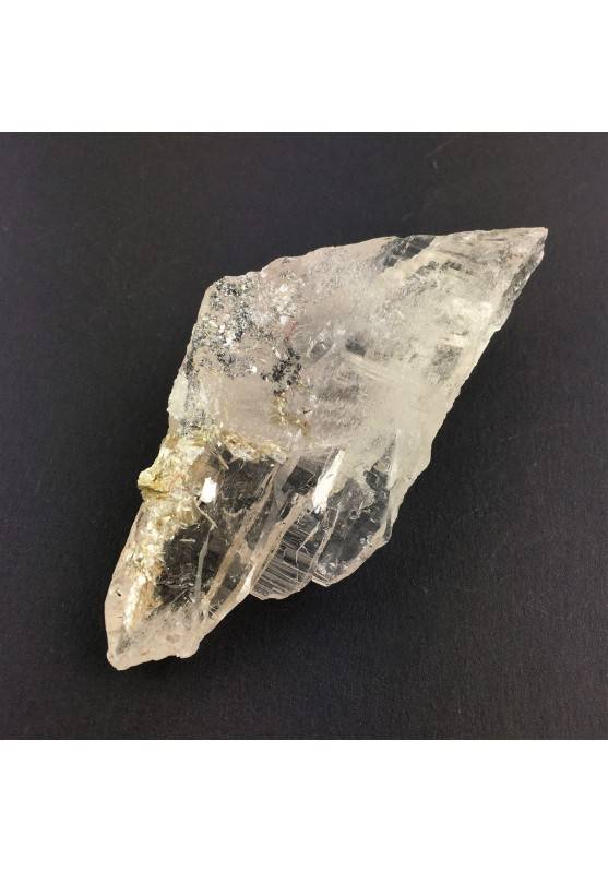 * Minerales Históricas * Puntas de CUARZO BLANCO Transparente con MICA y HEMATITE-1