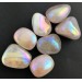 ICe AQUA AURA Rose Quartz LARGE Tumbled Stone Crystal Healing Specimen Chakra-4
