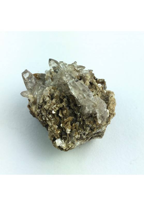 Historical Minerals * Pure Quartz Point on Matrix with MICA MUSCOVITE (ITALY)-1