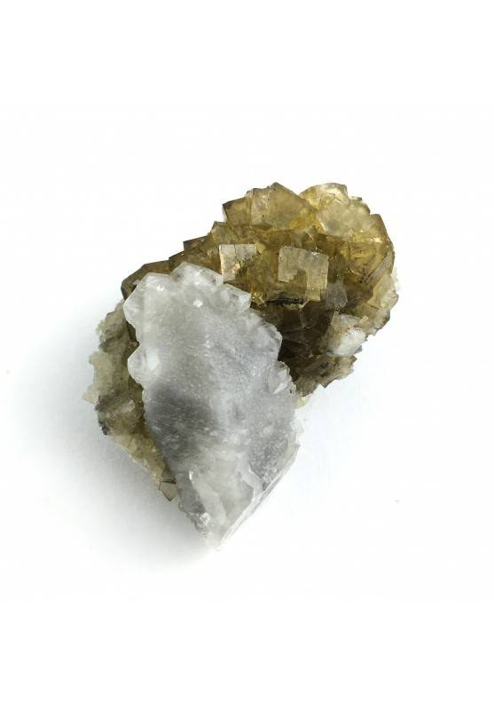 * Minerales Históricas * Cristales de FLUORITA con CALCITA - Mina Moscona Calidad-1