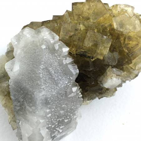 * Minerali Storici * Cristalli di FLUORITE con CALCITE - Miniera Moscona Qualità-3