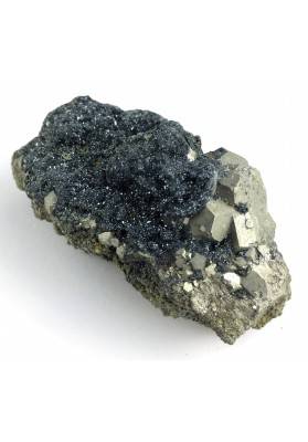 Historical Minerals * PYRITE Crystal with HEMATITE Stone from Rio Marina Elba Island-1