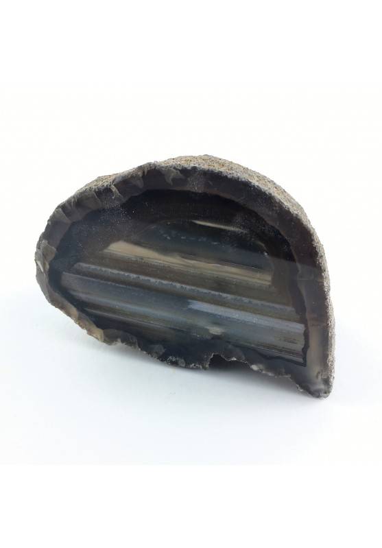 Black - Brown AGATE Slice GEODE Crystal Healing Minerals & Specimens Crystals-1