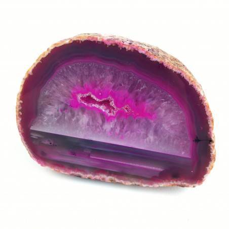 Pink AGATE GEODE Pair Couple Slice Crystal Healing High Quality A+ Purification-4