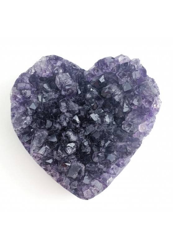 Purple Amethyst Crystal Geode Heart Druzy High Grade A+ LOVE Crystal Healing Minerals-1