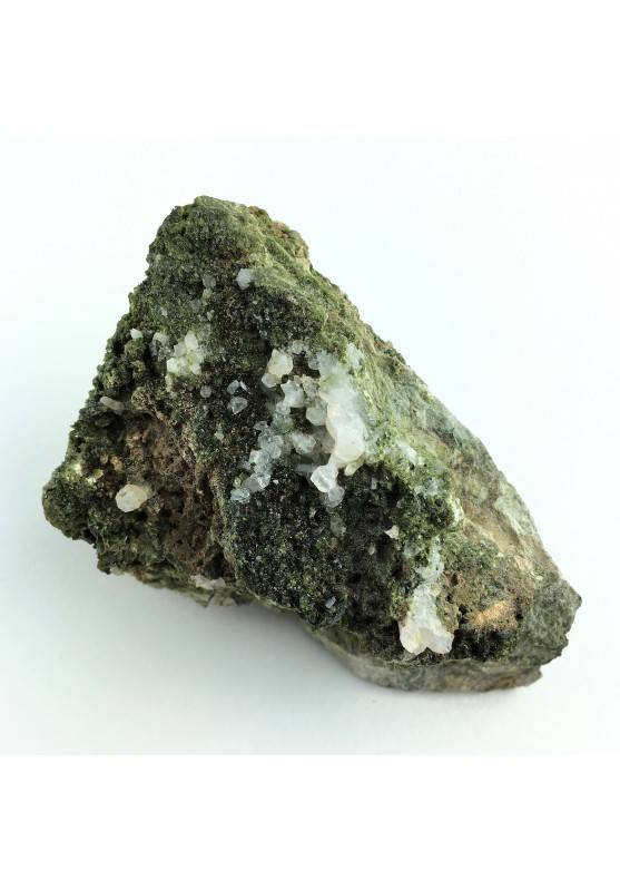 MINERALI Epidoto Pistacite con Quarzo Valbona cm.6,2 x cm.4,5 x cm.3,2-2