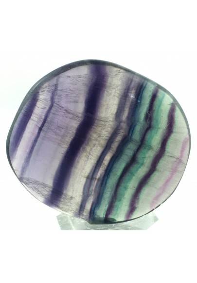 SAPONETTA in FLUORITE Viola - Verde Fluorite Palmstone Cristalloterapia Piastra-1