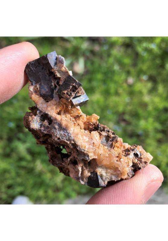 MINERALS Pyrite Crystal and Quartz from Silius Sardegna cm.5,5 x cm.3 x cm.2,5-1