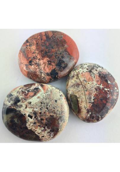 Palmstone in RED Brecciated JASPER Tumbled Palmstone Crystal Healing Chakra-1