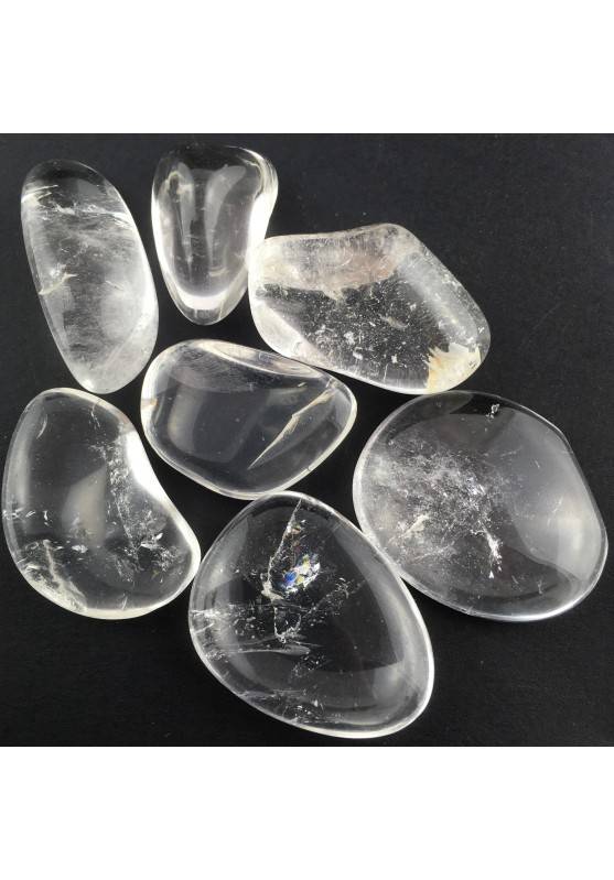 Cristal de roche Quartz hyalin pur pouvoir dégringolé cristal thérapie pierre-1