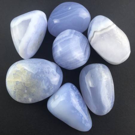 Blue Chalcedony Tumbled Stone A+ Crystal Healing [ Blue Chalcedony Tumbled Stone A+]-2