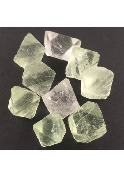 Rough Octahedron Fluorite Double PYRAMID Quartz Chakra Crystal Healing-1