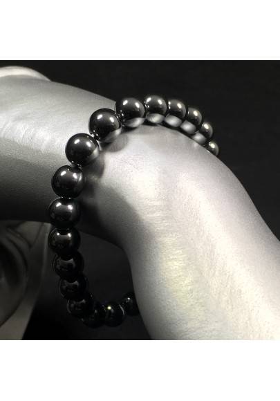Hematite Spherical Beads Bracelet 9mm Sphere Jewels Unisex Hematite Bracelet-1