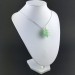 Green Fluorite Pendant Handmade Silver Plated Spiral Necklace-1