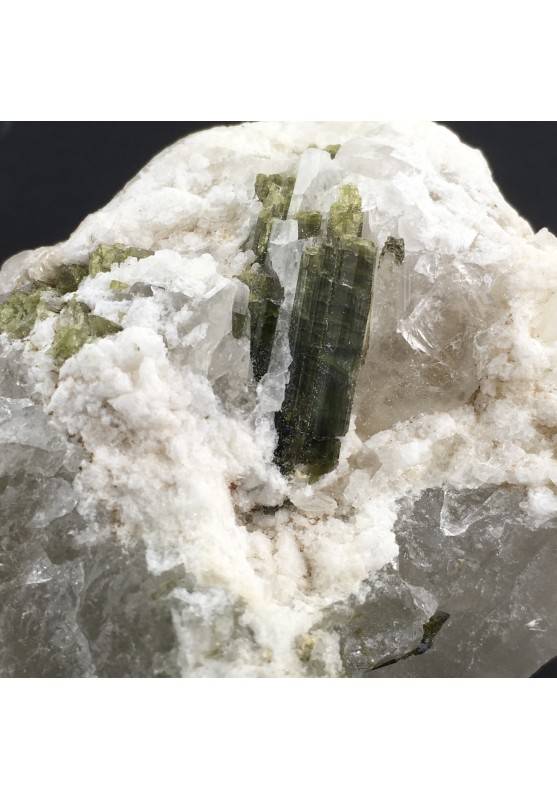 Green TOURMALINE Rough Beryl on Quarz MINERALS Specimen Crystal Healing-1
