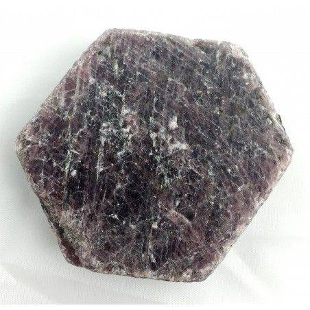 Stupenda fetta di RUBINO GREZZO Esagono Minerali Cristalloterapia Collezionismo-2