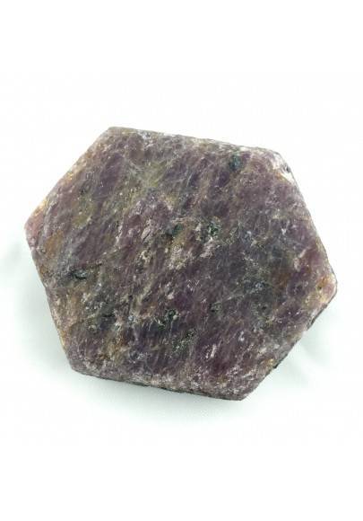 Stupenda fetta RUBINO GREZZO Esagonale Minerali Cristalloterapia Chakra Reiki-1