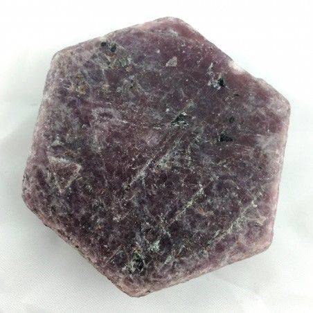 Stupenda fetta RUBINO GREZZO Esagonale Minerali Cristalloterapia Chakra Reiki-2