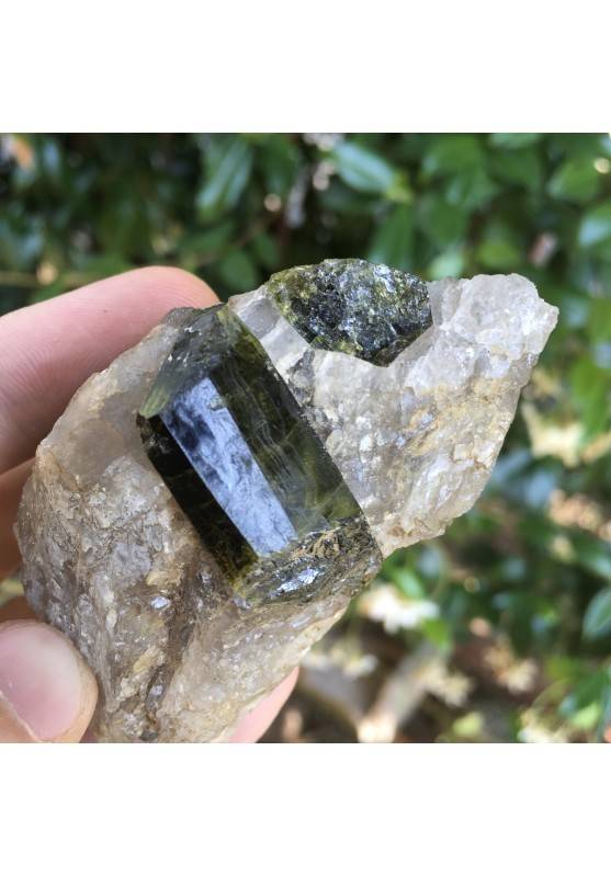 * Minerali Storici * Prezioso Campione di EPIDOTO su Quarzo della Val di Mello-1