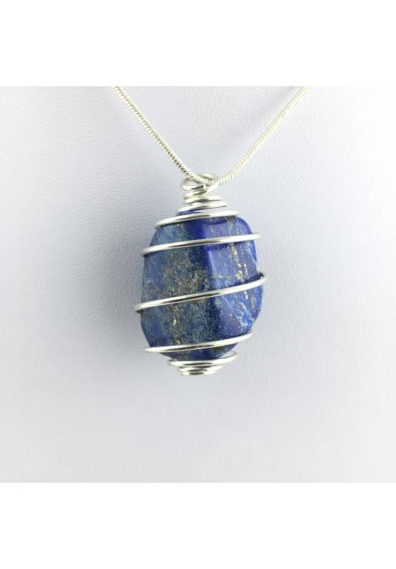 Pendentifs Lapis lazuli Dégringolé Collier Minéraux Cristal thérapie BLEU Or Chakra-1