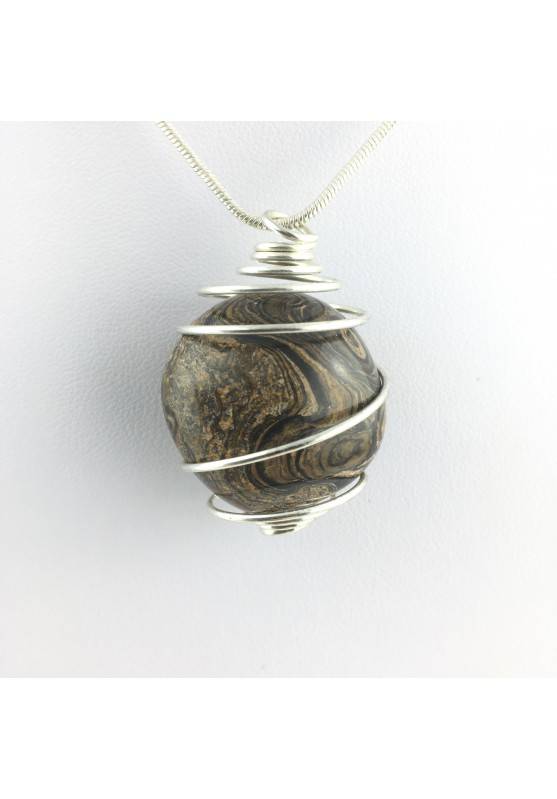 Pendant Stromatolite Stone Tumbled  Necklace MINERALS Stones Mineral Crystal Healing-1