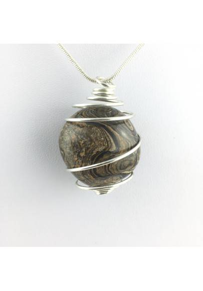 Pendant Stromatolite Stone Tumbled  Necklace MINERALS Zodiac Aries Bull-1