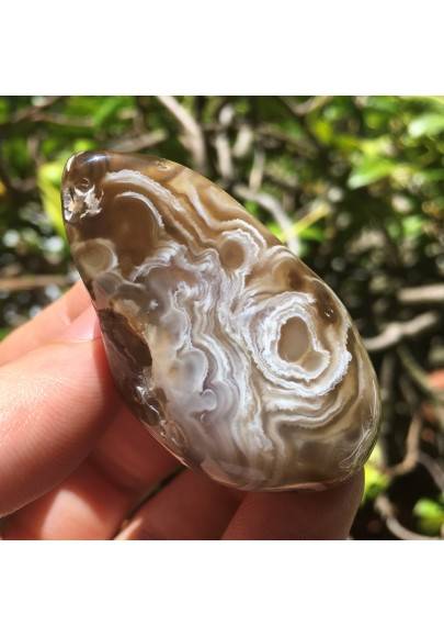 MINERALS * AGATE from Madagascar with fossilized water Enhydro Tumbled-1