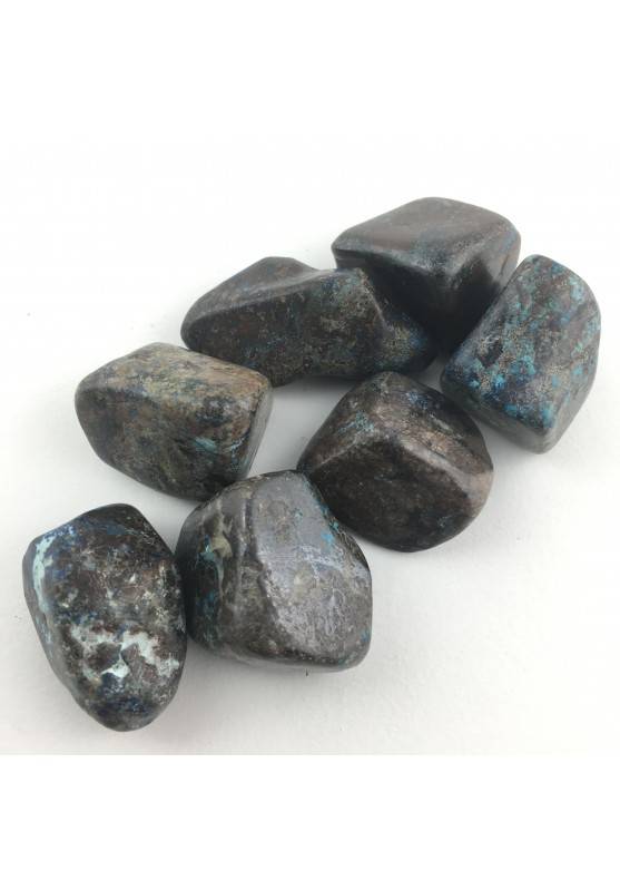 MINERALS * QUANTUM crystal Four Tumbled Azurite Malachite Chrysocolla-2