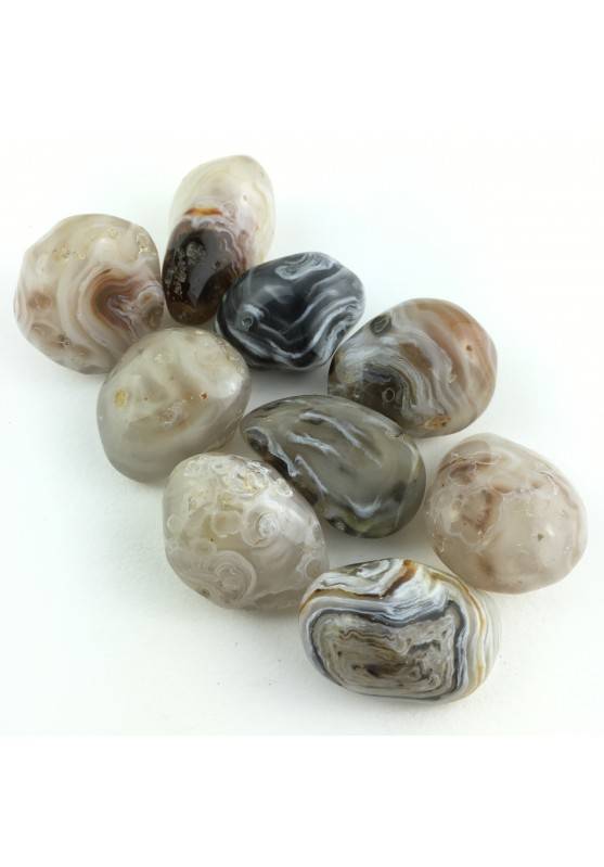 Minerals Tumbled AGATE from Madagascar with fossilized water Enhydro-1
